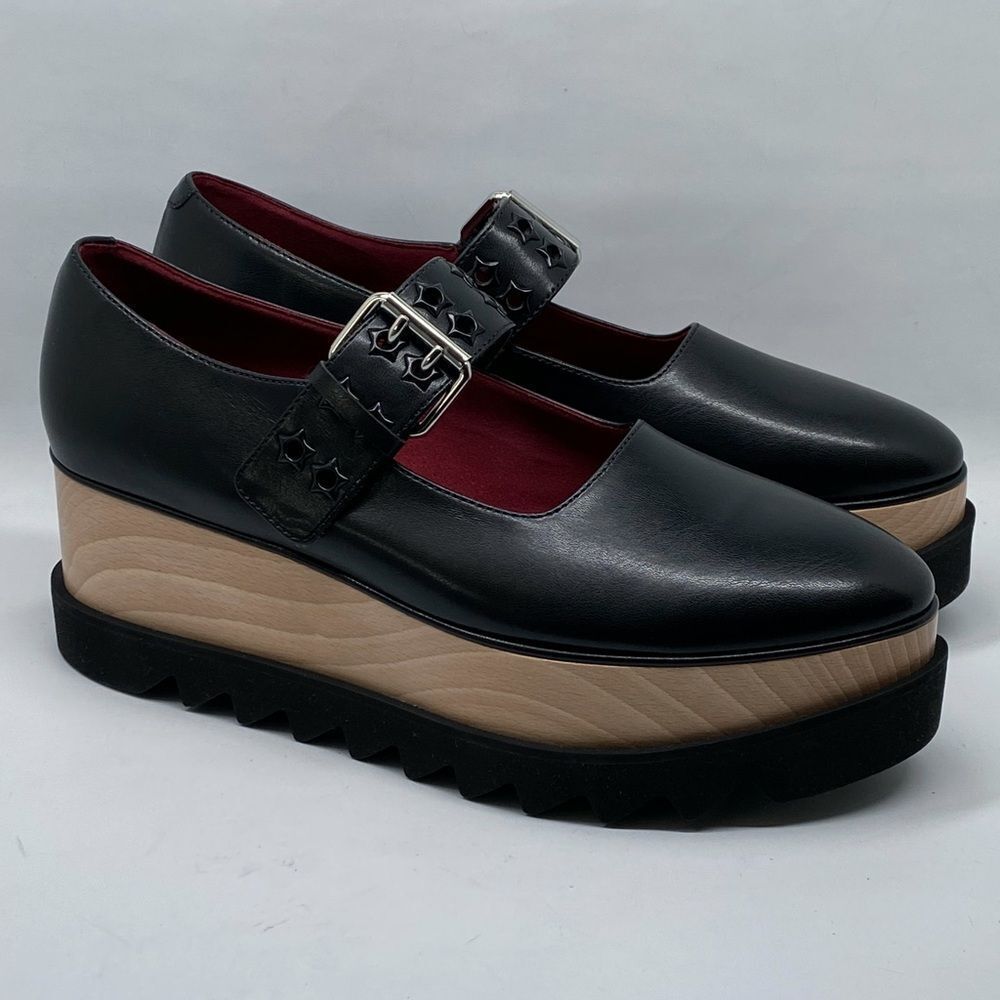 Stella McCartney Elyse 70MM Mary Jane Platform Wedges size 38.5 - Picture 4 of 15